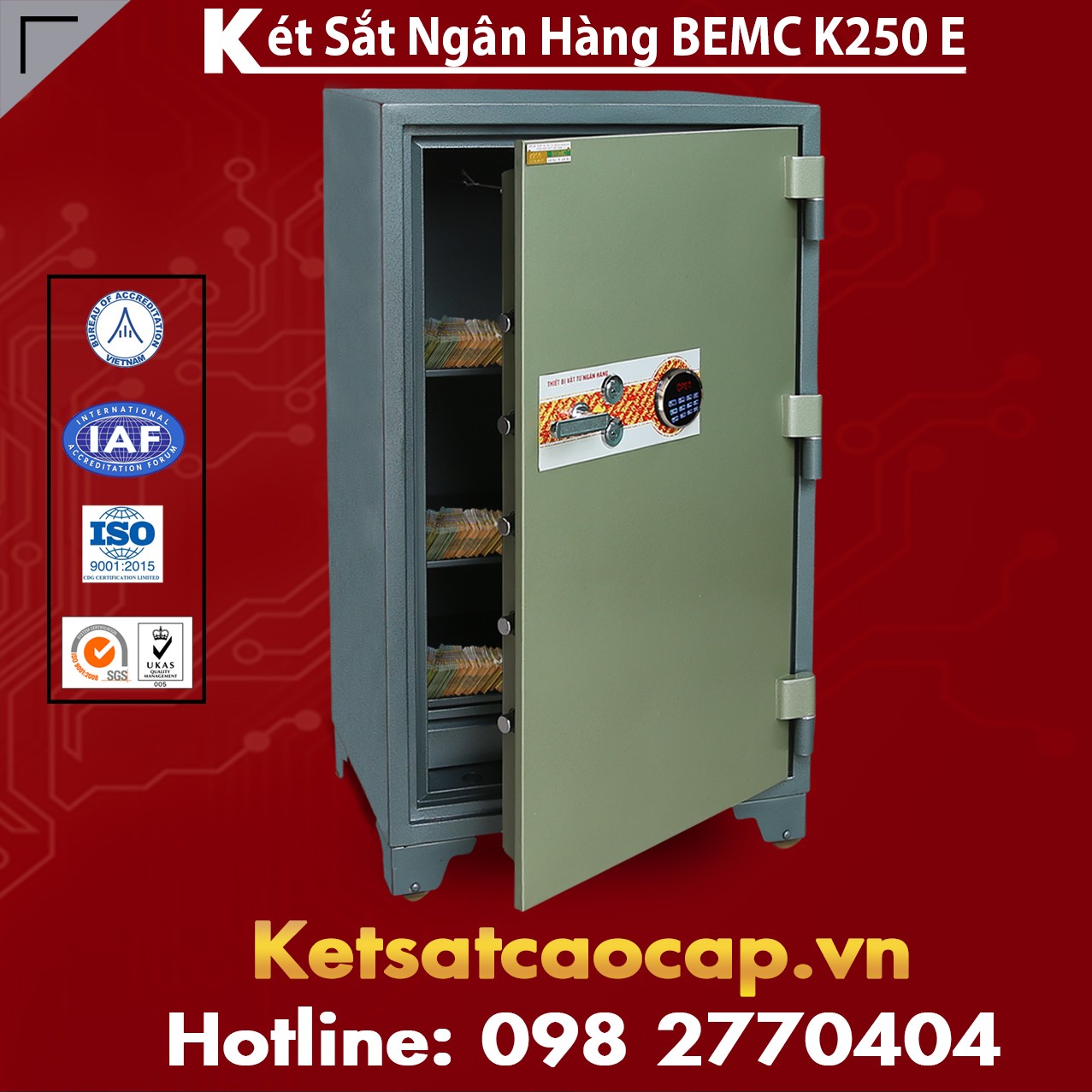 Két Bạc Ngân Hàng BEMC K250E Điện Tử Hàn Quốc Uy Tín Nhất VN Hiện Nay